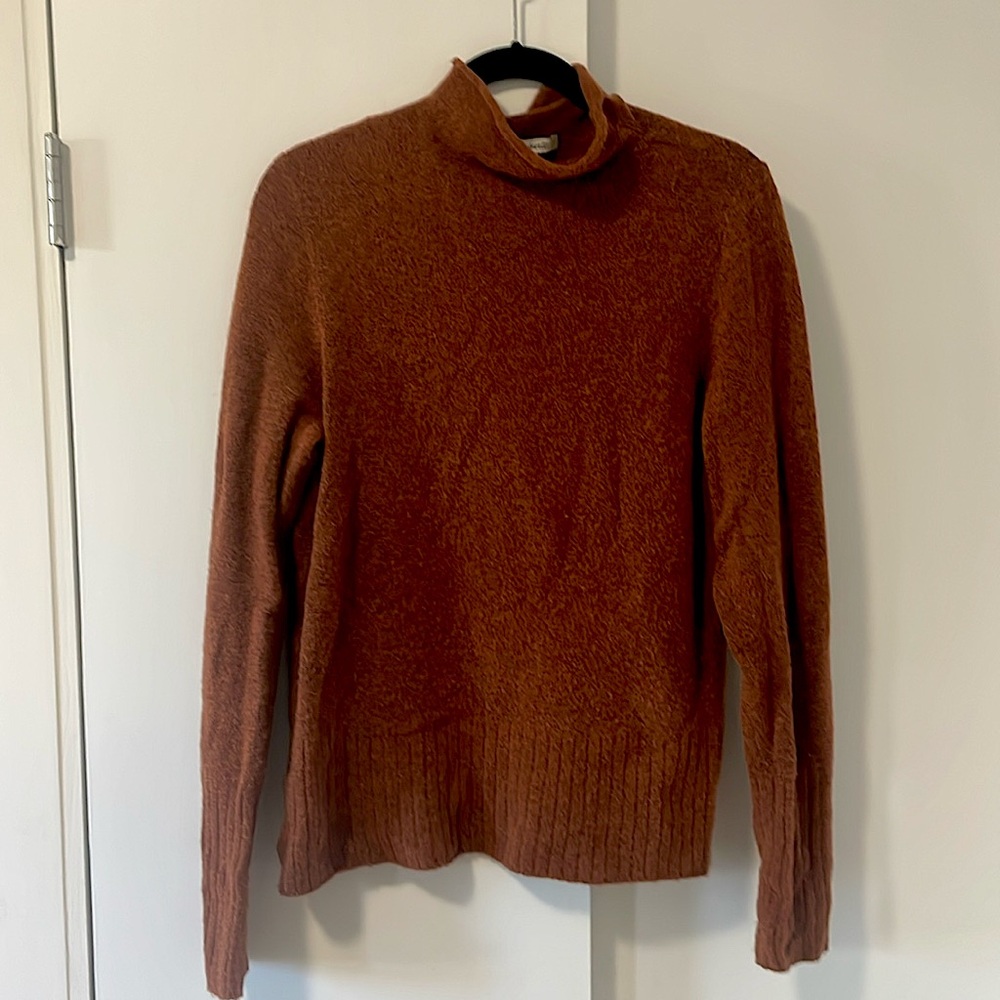 Madewell Brown/Burnt Orange Turtleneck Sweater